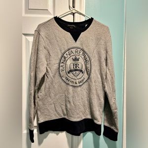 Banana Republic Mens Travel Safari Gray Lighweight Sweatshirt Long Sleeve Medium